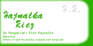 hajnalka riez business card